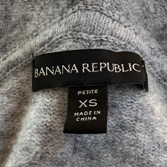 🌸 Banana Republic Gray Wool Hooded Open Front Cardigan Sweater  Women’s - Picture 4 of 6